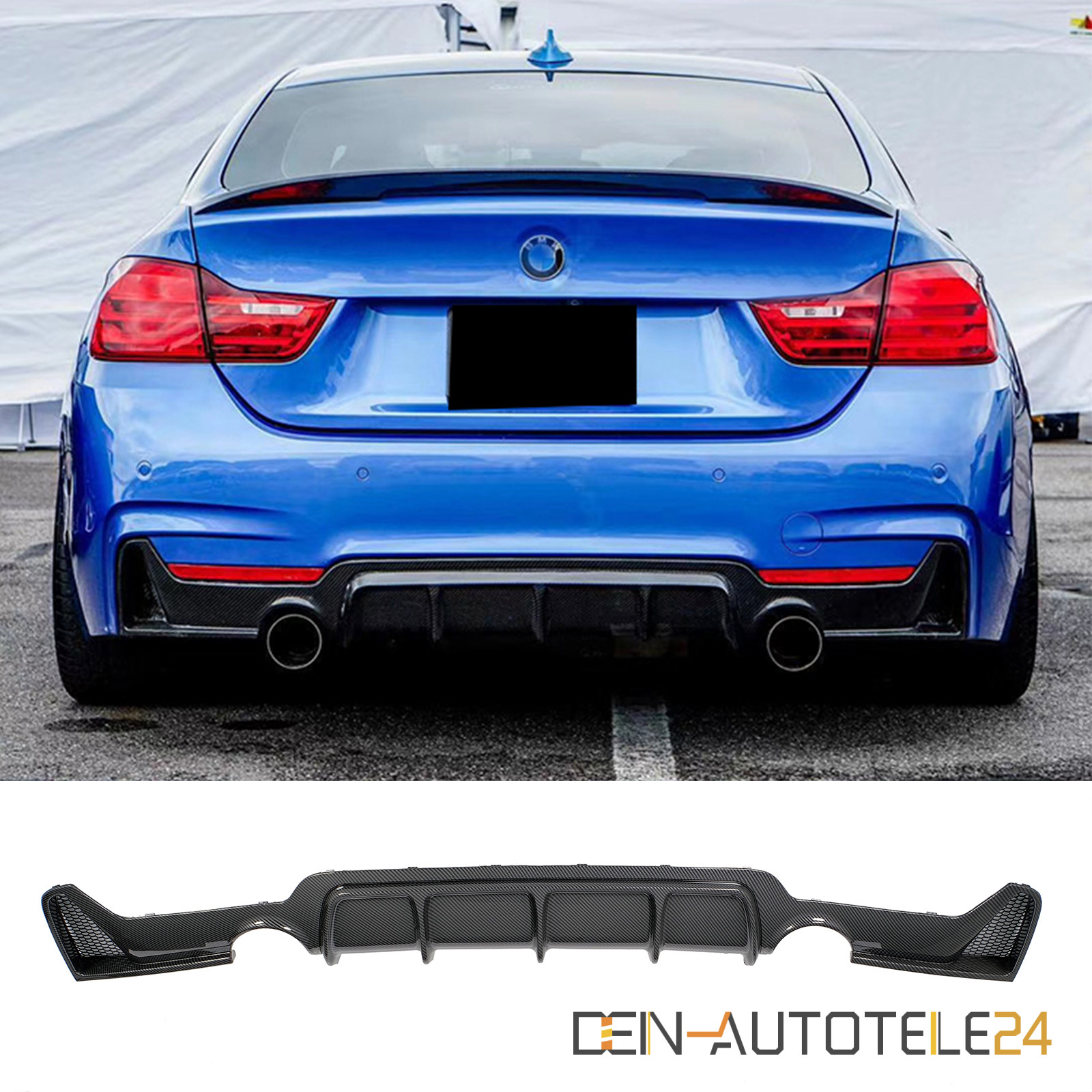 AUSPUFF ENDROHR DUPLEX 4 Rohr Look Umbau Passt Für BMW F32 F33 F36 425